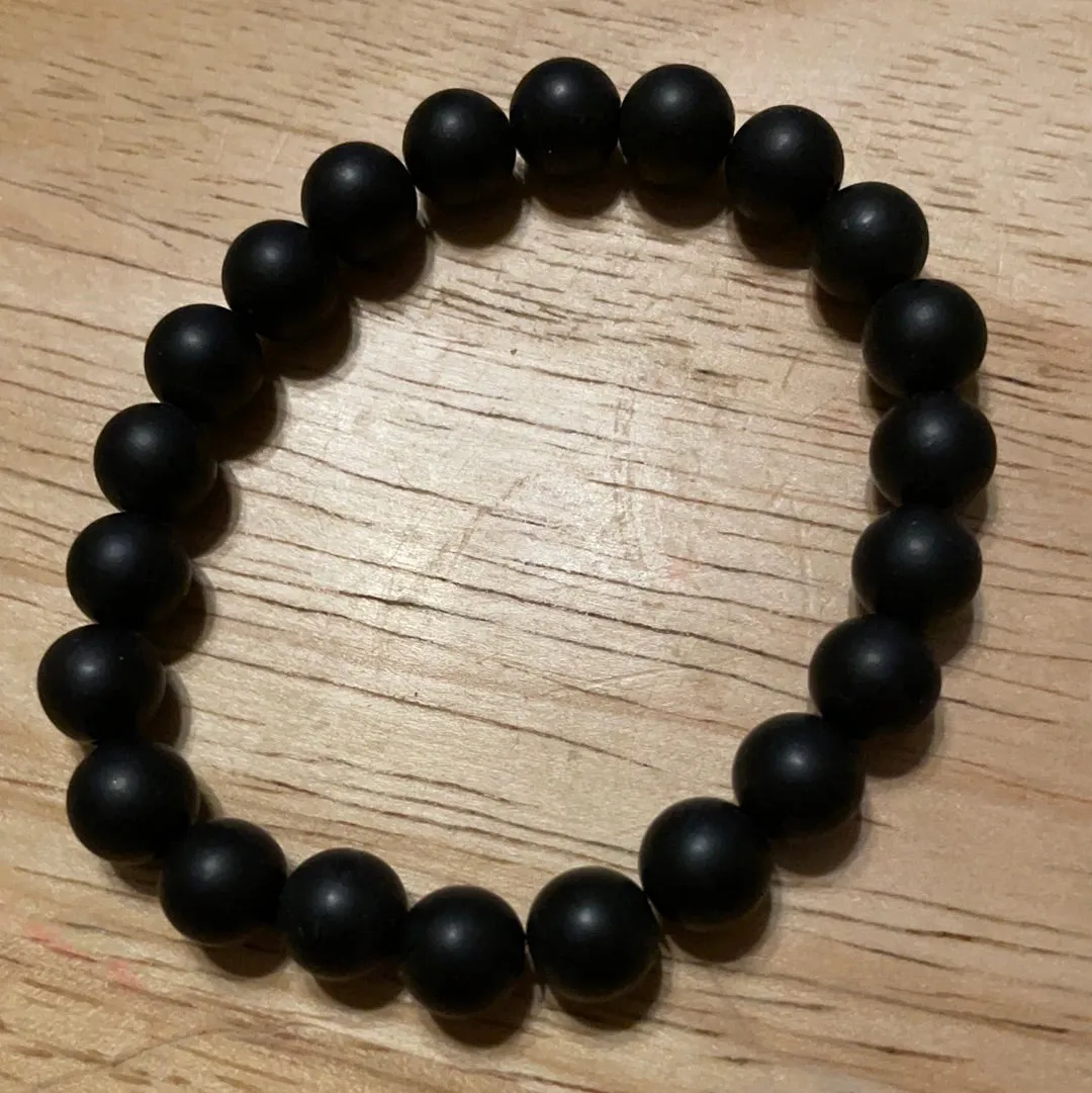 ~ Juniors Set/3 Bead Bracelets Rock Black Gray Browns Boho