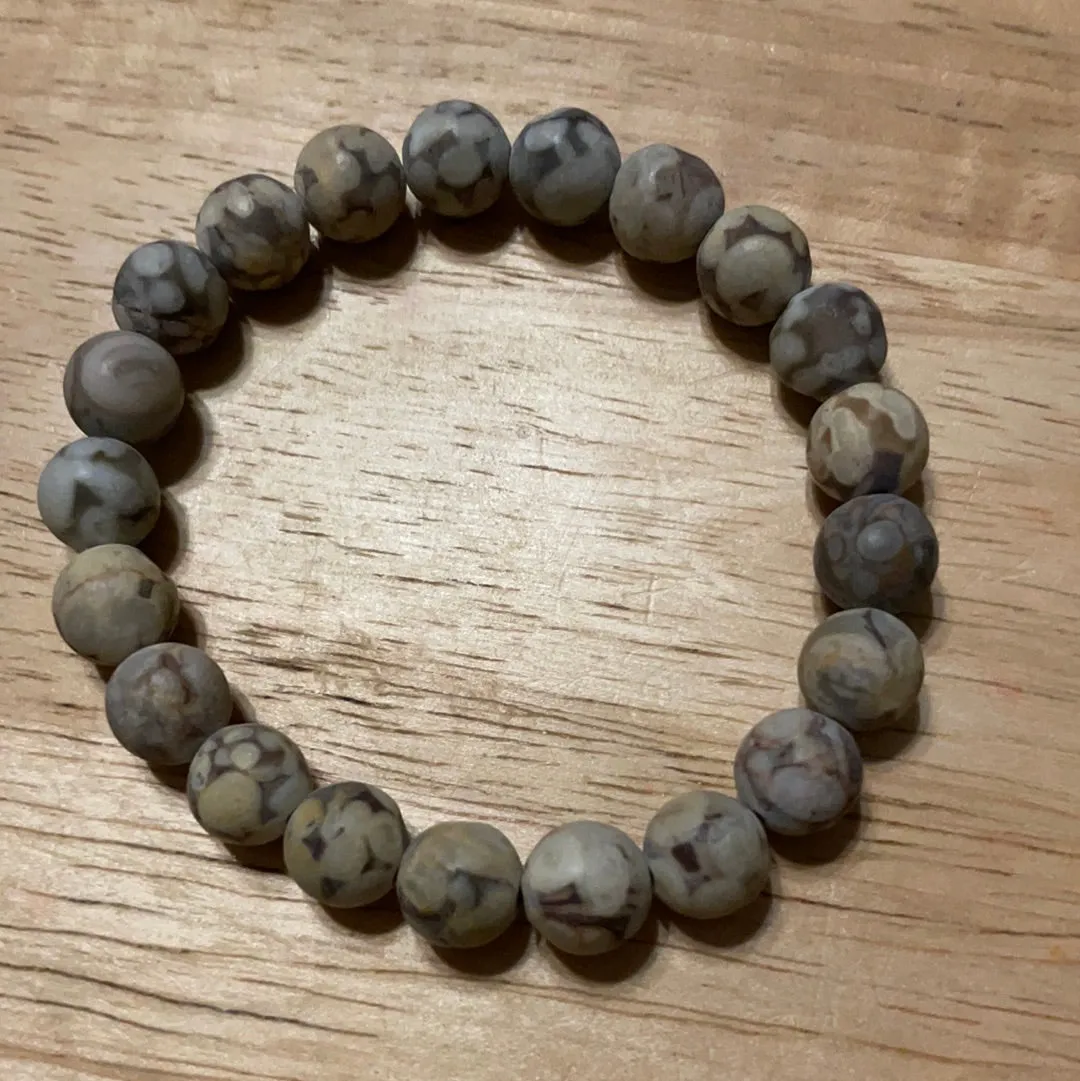 ~ Juniors Set/3 Bead Bracelets Rock Black Gray Browns Boho