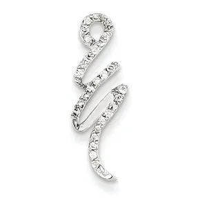 0.1 Carat 14K White Gold Fancy Diamond Pendant