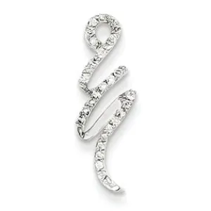 0.1 Carat 14K White Gold Fancy Diamond Pendant