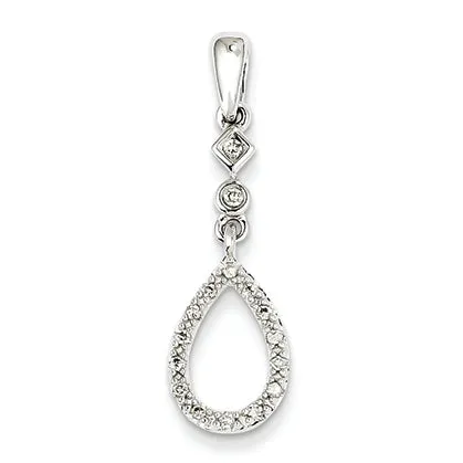 0.1 Carat 14K White Gold Vintage Diamond Pendant