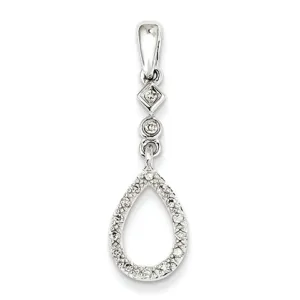0.1 Carat 14K White Gold Vintage Diamond Pendant