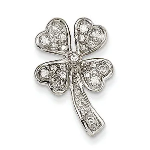 0.3 Carat 14K Gold Diamond 4 Leaf Clover Pendant