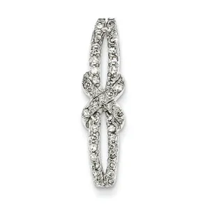 0.3 Carat 14K White Gold Diamond Fancy Slide Pendant