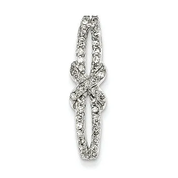 0.3 Carat 14K White Gold Diamond Fancy Slide Pendant