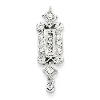 0.3 Carat 14K White Gold Diamond Vintage Pendant
