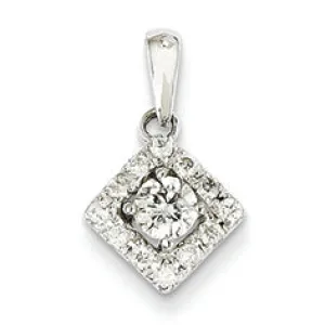 0.4 Carat 14K White Gold Diamond Pendant