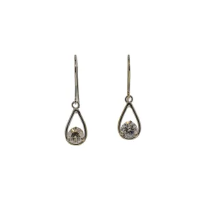 1.00ctw Rounds Brilliant Drop Dangle Earrings