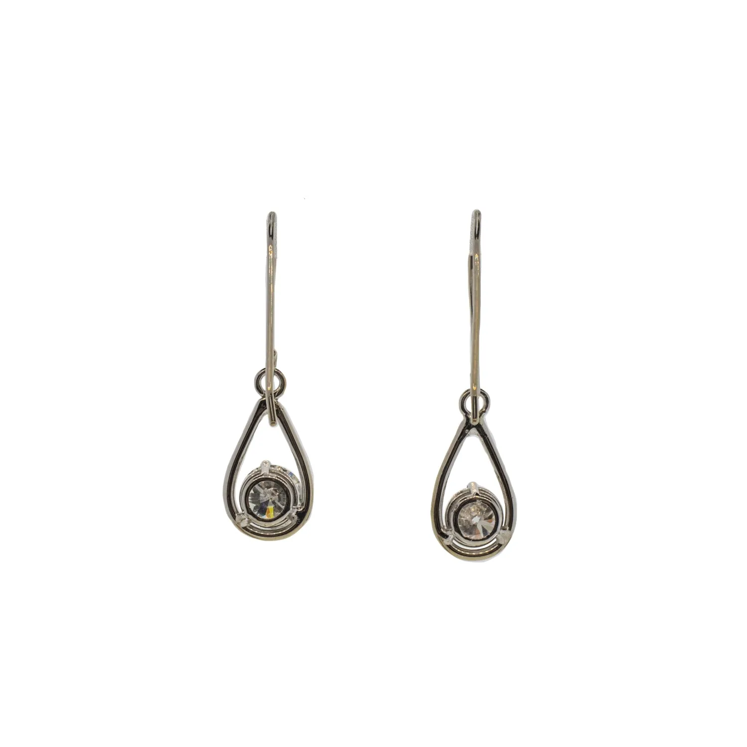 1.00ctw Rounds Brilliant Drop Dangle Earrings