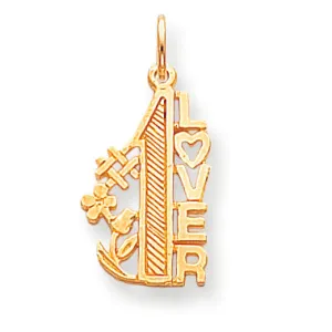 10K Gold  #1 Lover Charm