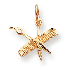 10K Gold COMB & SCISSORS CHARM