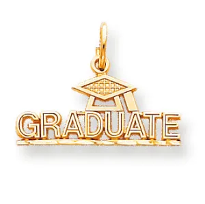 10K Gold Graduate with Cap Charm