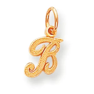 10K Gold Initial B CHARM