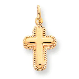 10K Gold POLISHED CROSS CHARM