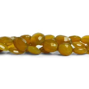 10x8mm Smoke Yellow Chalcedony Ovals 7 inch 16 beads