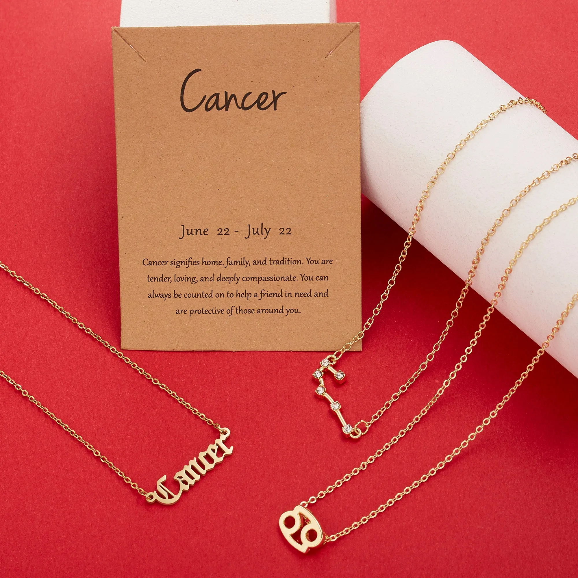 12 Constellations Charm Necklaces - 3-in-1
