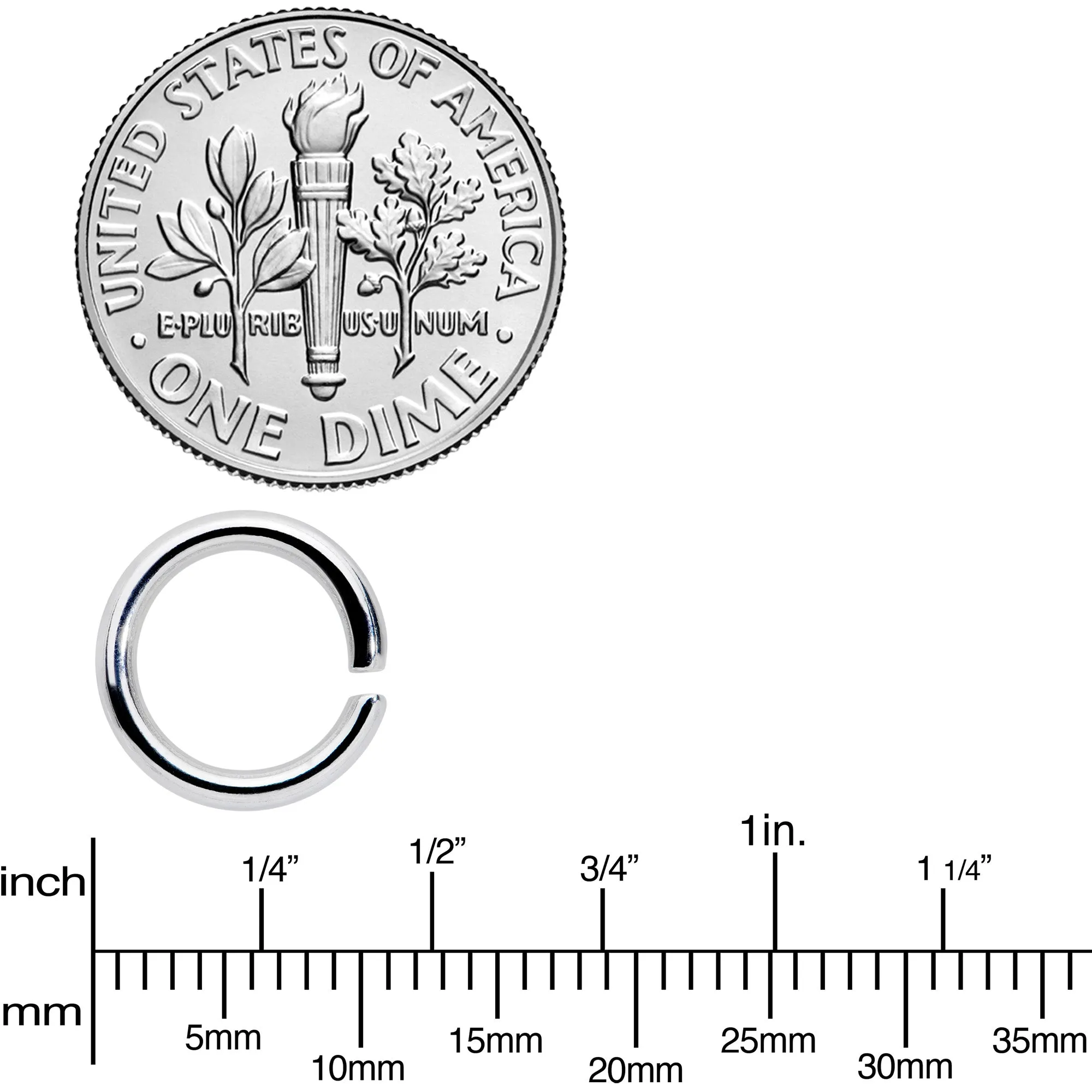 14 Gauge 5/16 Steel Mixed Gold Tone Seamless Cartilage Ring Set of 12