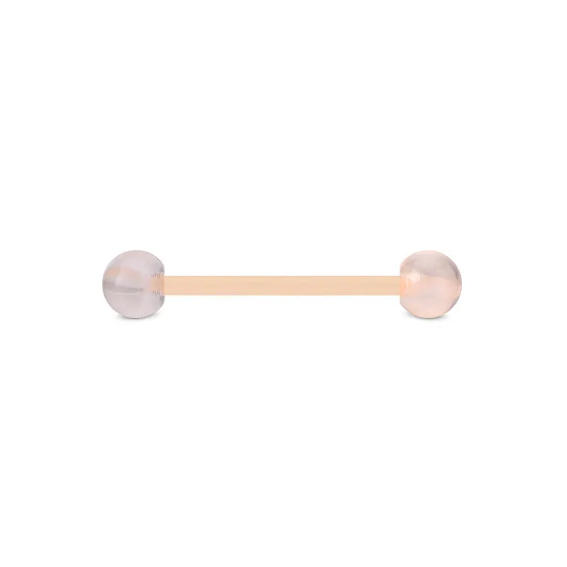14gauge Plastic Tongue Rings Colorful Irregular Pattern 14mm 16mm