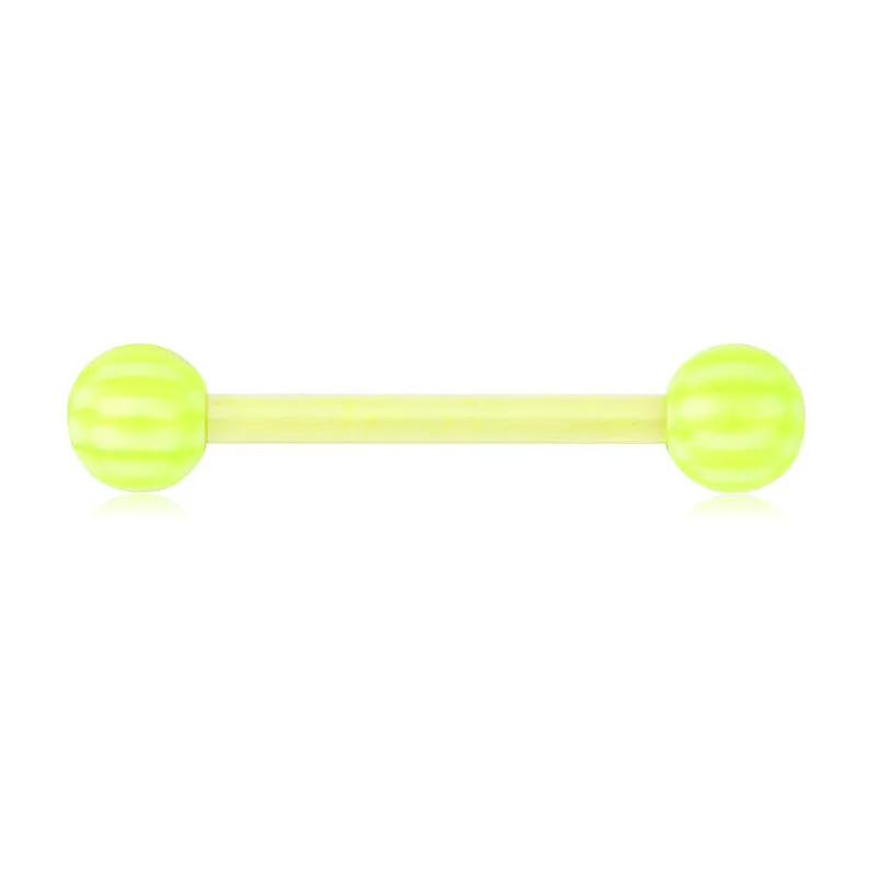 14gauge Plastic Tongue Rings Colorful Various Check 16mm