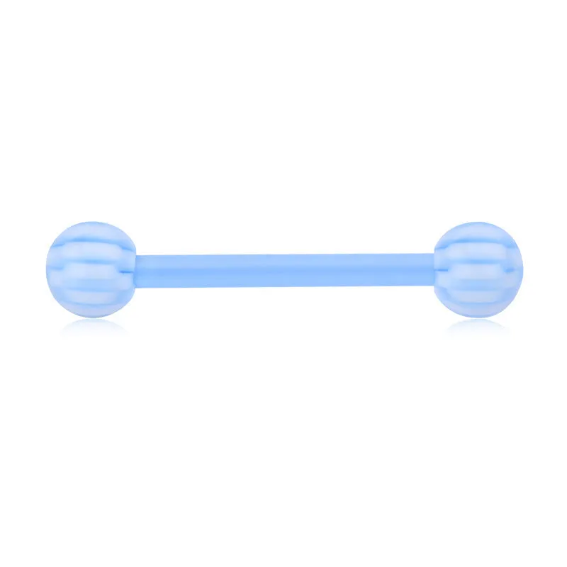 14gauge Plastic Tongue Rings Colorful Various Check 16mm