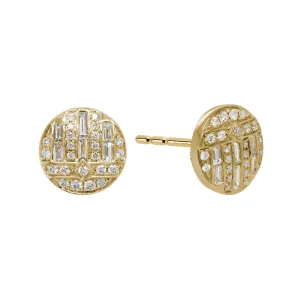 14k Diamond City Skyline Stud Earrings