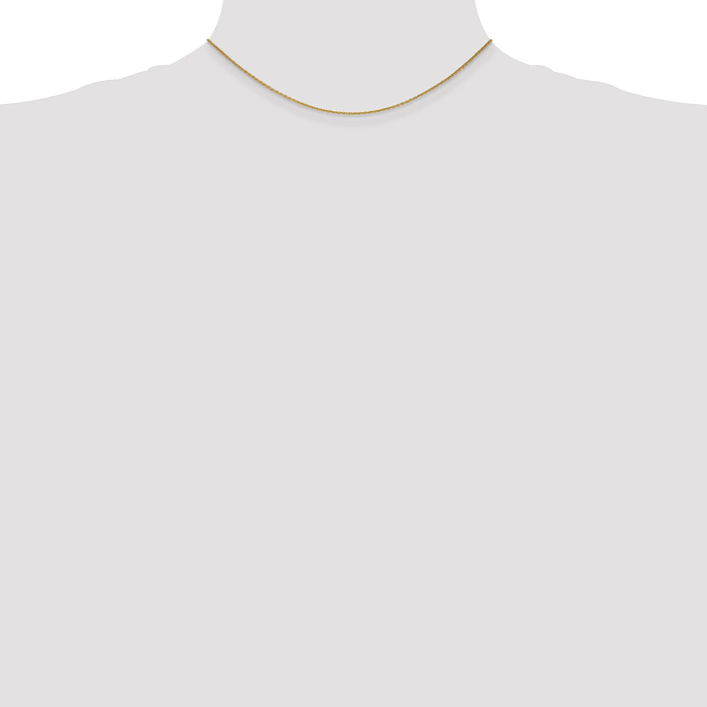 14k Yellow Gold 1.00mm Solid Polish Cable Chain