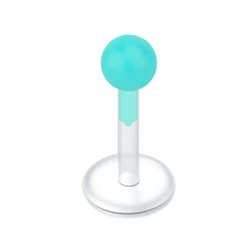 16gauge Plastic Lip Studs Colorful Ball