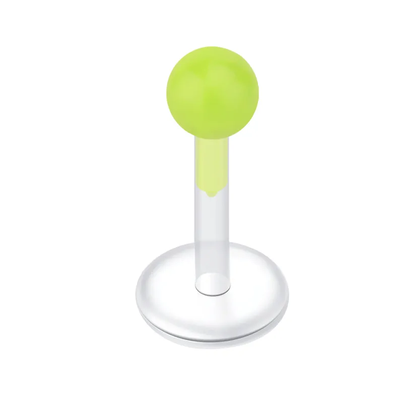 16gauge Plastic Lip Studs Colorful Ball