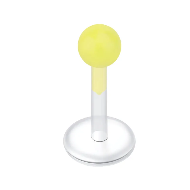 16gauge Plastic Lip Studs Colorful Ball