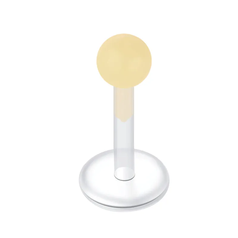 16gauge Plastic Lip Studs Colorful Ball
