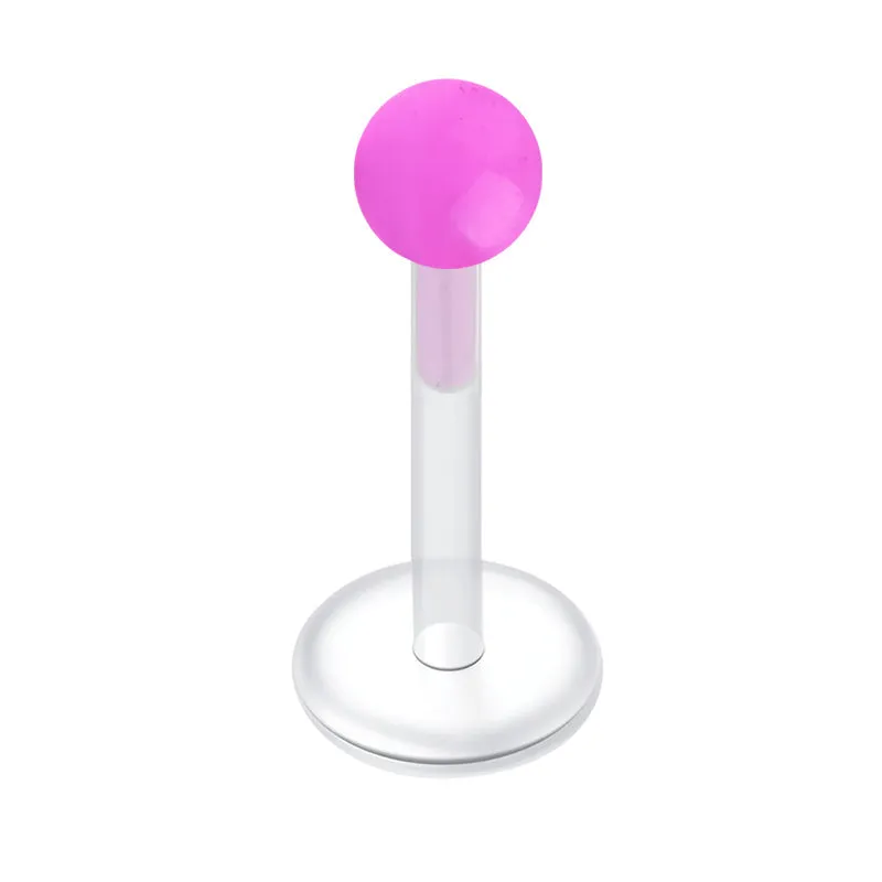16gauge Plastic Lip Studs Glow in Dark