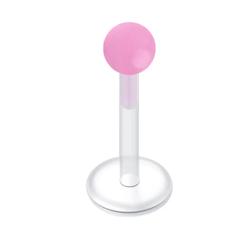 16gauge Plastic Lip Studs Glow in Dark