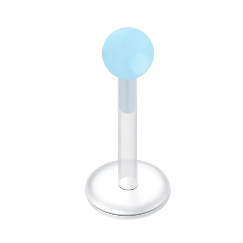 16gauge Plastic Lip Studs Glow in Dark
