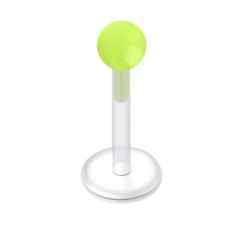 16gauge Plastic Lip Studs Glow in Dark