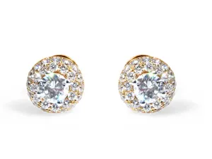 1.89ct tw Diamond Pave Halo Stud Earrings