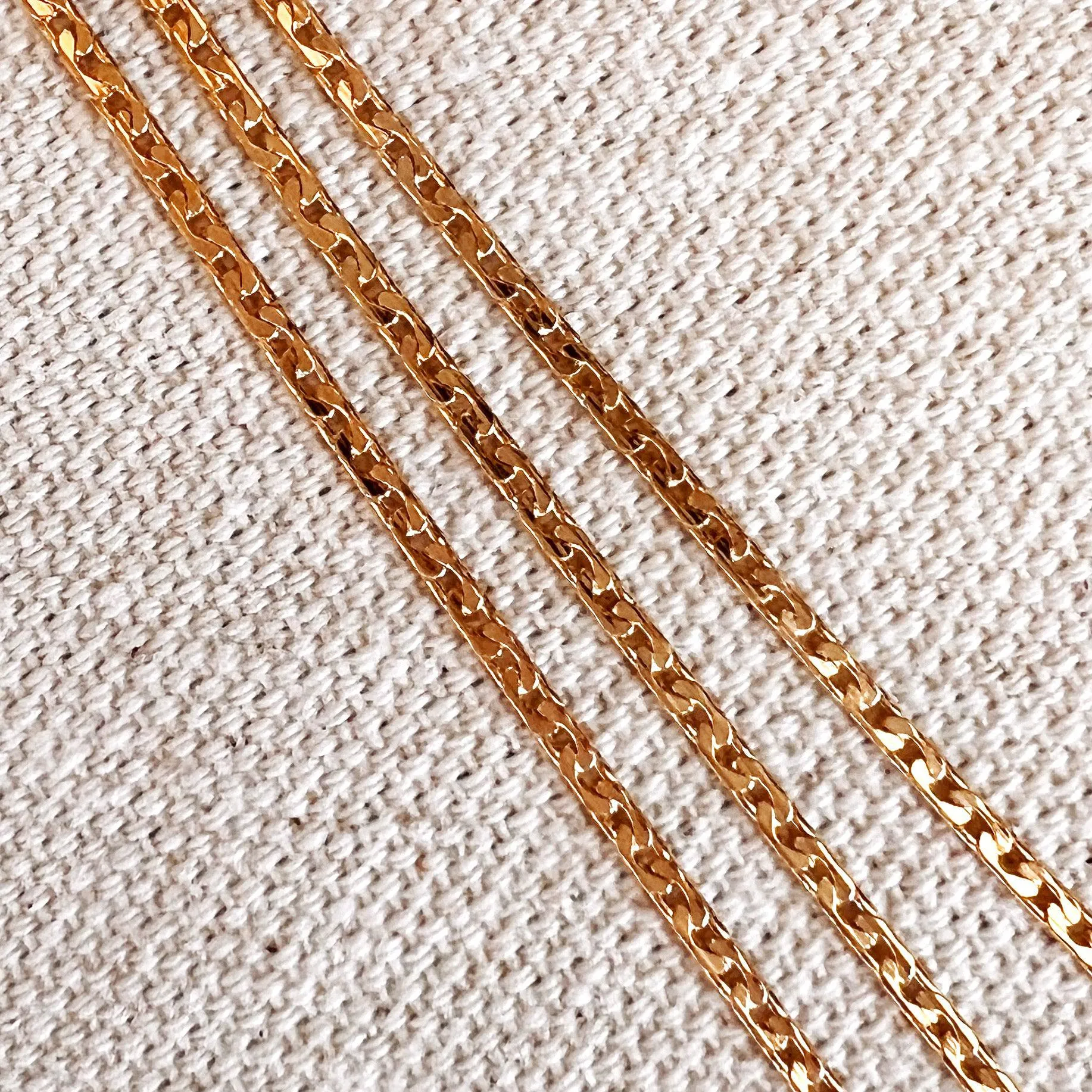 18k Gold Filled Laminated Mariner Chain