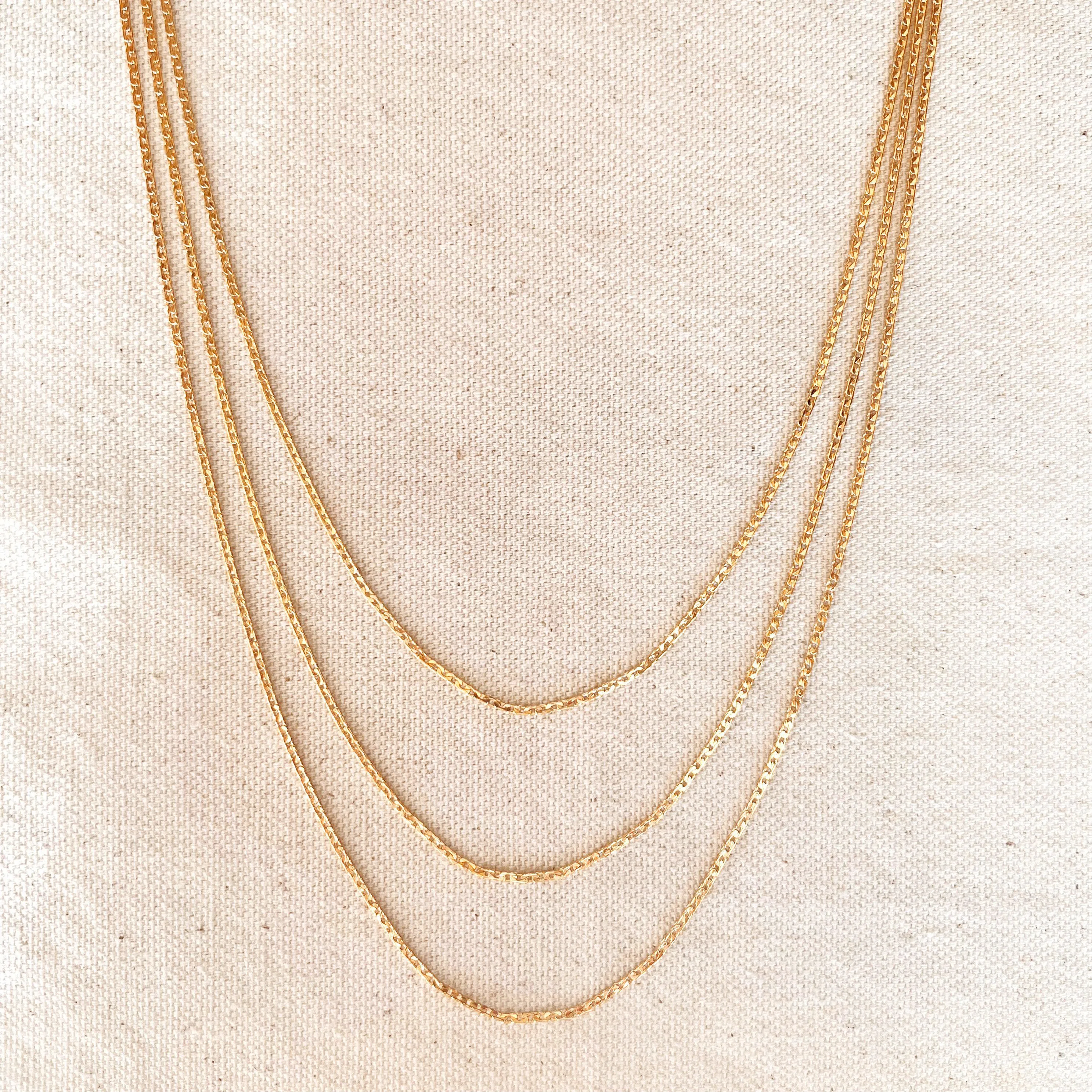 18k Gold Filled Laminated Mariner Chain