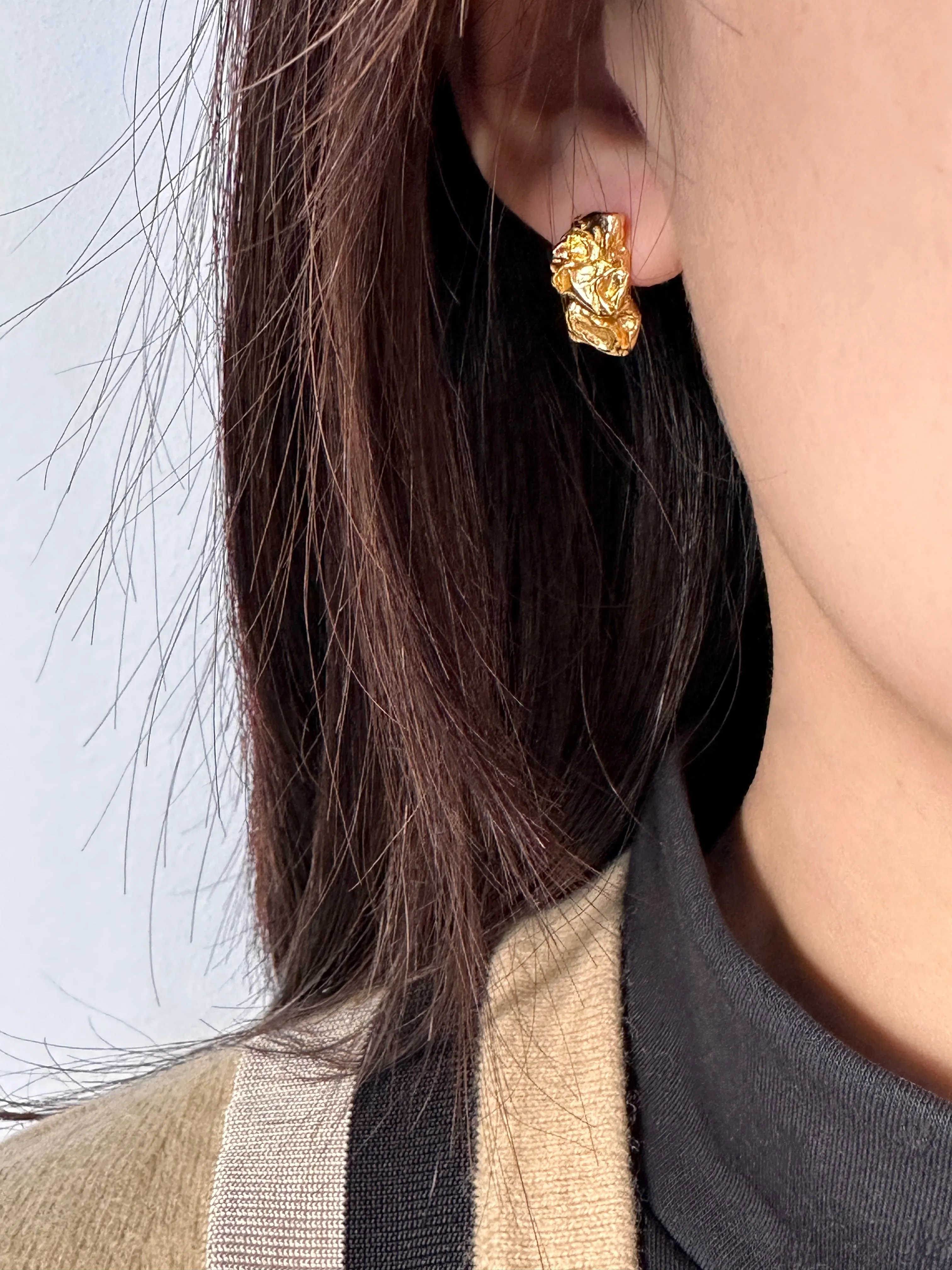 18K Gold Plated Irregular Statement Earrings|Stud Earrings