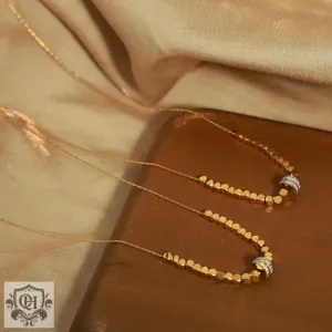 18K Gold Zircon Pendant Necklace