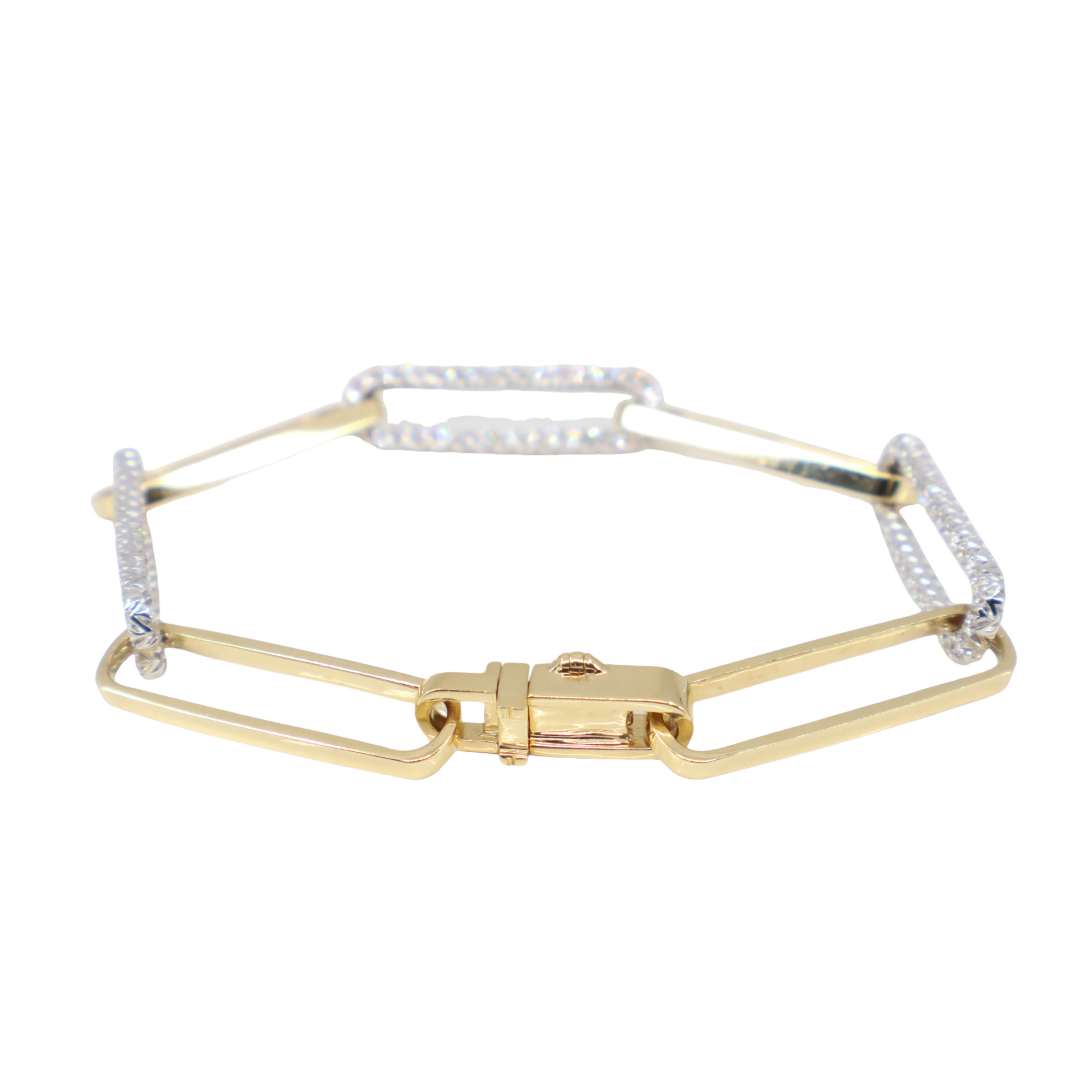 18K Yellow and White Gold Diamond Bracelet  - 20767822