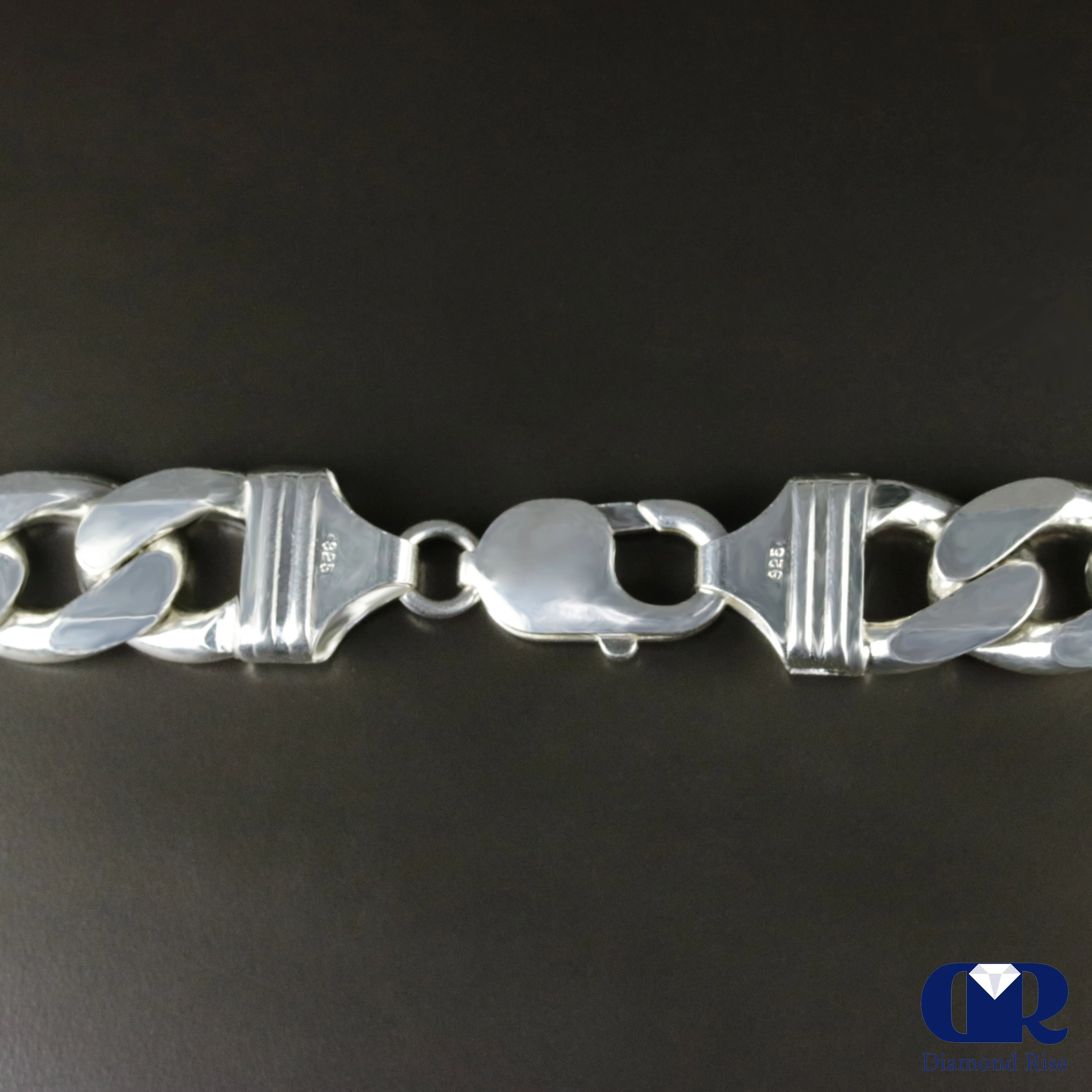 20" Men's 14K White Gold Cuban Chain Necklace 13 mm