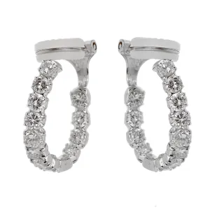 2ct Diamond Inside Out Hoop Earrings