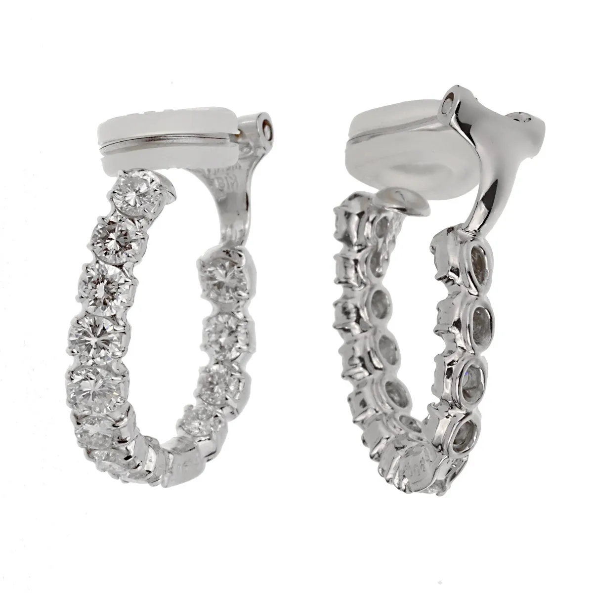 2ct Diamond Inside Out Hoop Earrings