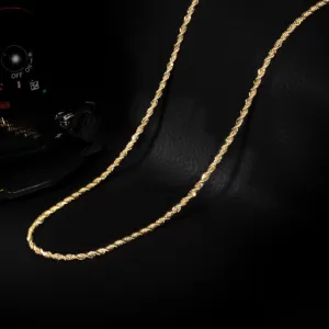 3mm Thin Gold Rope Chain 18/22 Inches