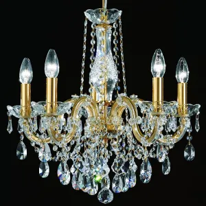 5 Light Crystal Glass Chandelier