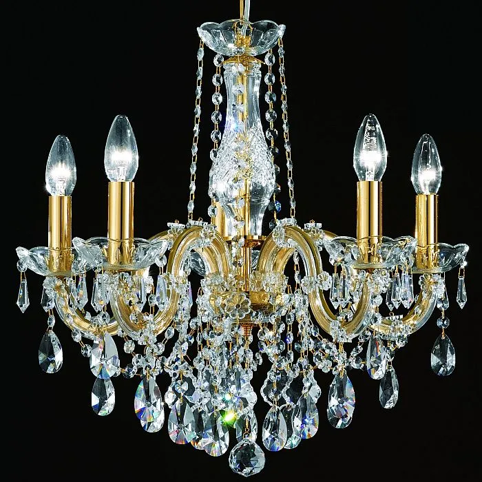 5 Light Crystal Glass Chandelier