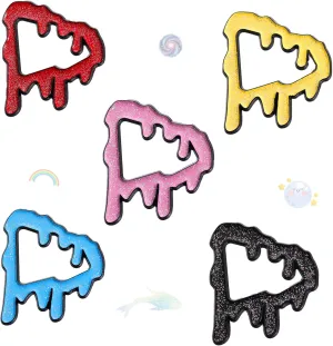 5Pcs Cute Colorful Hollow Geometric Brooch, Shiny Frame Alloy Paint Badge, Golf Baseball Cap Duckbill Cap Alloy Backpack Pin Suitable for Bag Hat Clothing Decoration Collection Gift