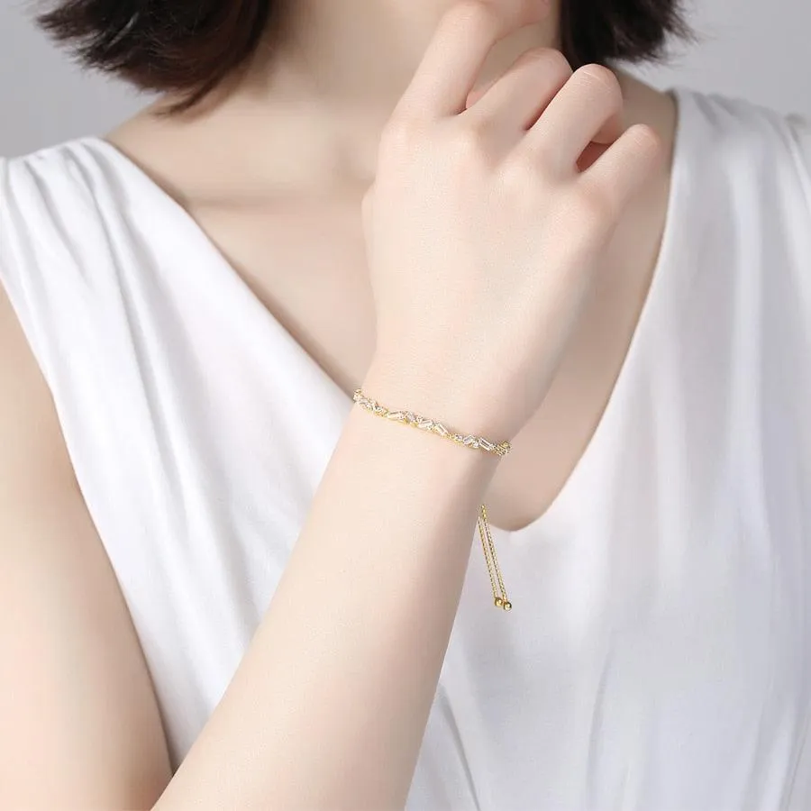 925 Silver Z Charm Tennis Bracelet