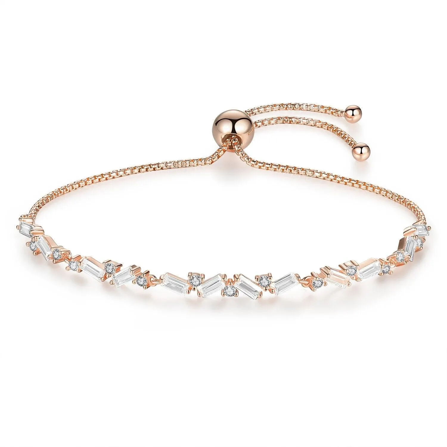 925 Silver Z Charm Tennis Bracelet
