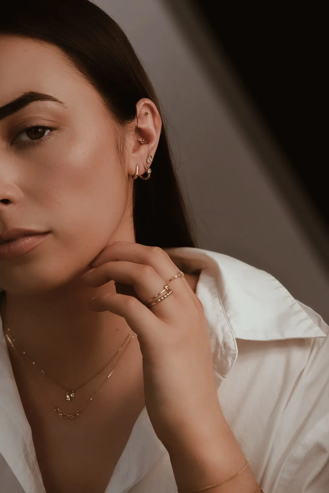 9ct Yellow Gold Toi Et Moi Cz Earrings